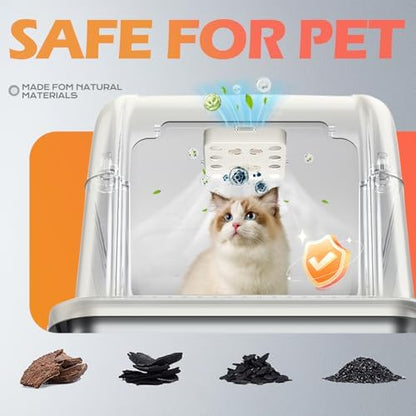 16 PCS Cat Litter Box Deodorizer for Hooded Litter Boxe, Activated Charcoal Odor Absorber, Carbon Filter Compatible with Whisker OdorTrap Pod Accessories Filter and Traditional Litter Boxes, Unscented - Image 5