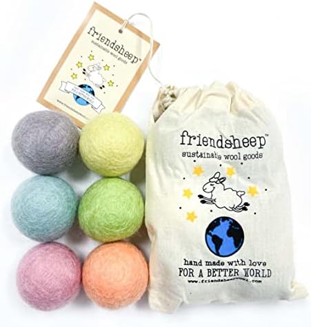 Friendsheep Eco Wool Pet Toy Ball - Cat, Ferret, Small Dog - Fair Trade, Handmade in Nepal, Eco-Friendly - 100% Wool, 6-Pack (Balls x6, Fairy Dust) by Friendsheep