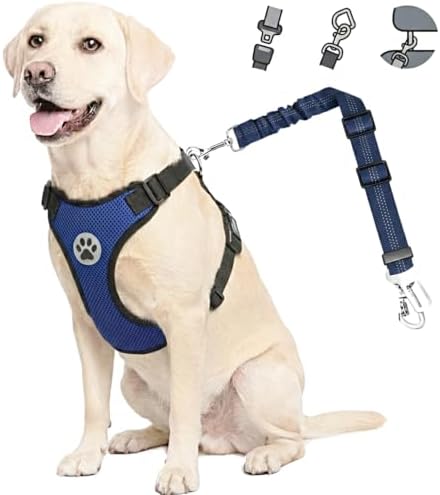 Lukovee Dog Car Harness Seat Belt, Harness & Seatbelt with 2 in 1 Buckle by Lukovee