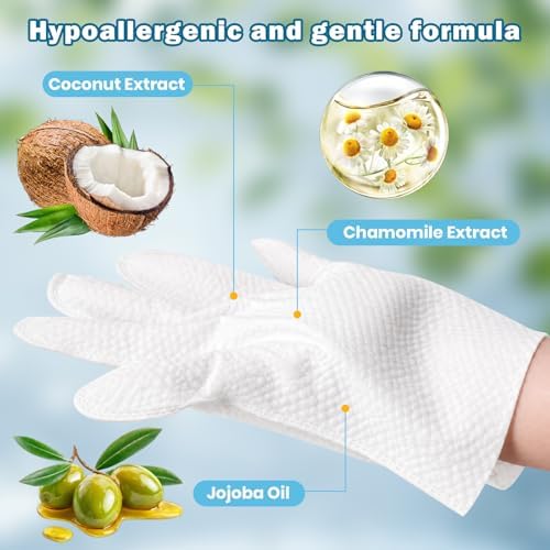 60Pcs Hypoallergenic Pet Glove Wipes for Dogs & Cats - Image 4