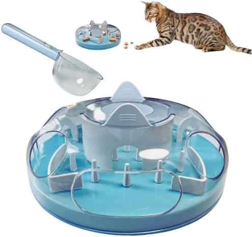 Interactive Cat Treat Puzzle Enrichment Toys, Sky Blue by YallMiaul