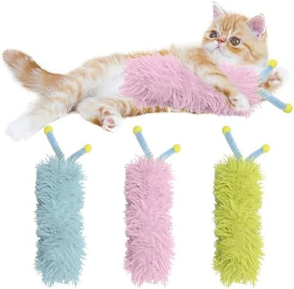 3 Pack Catnip Toys,Soft Cat Pillows Toys with Antennae, Funny cat Toy by MAIIU