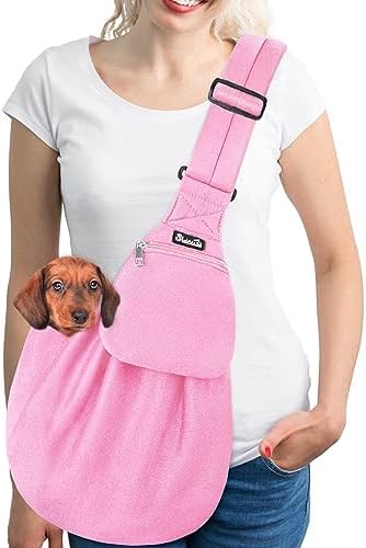 SlowTon Dog Carrier Sling - Thick Padded Shoulder Strap Adjustable, PI, L by SlowTon
