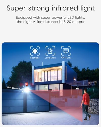VSTARCAM 4MP Outdoor Security Camera, 2.5K, 360° View, Color Night Vision, PIR Motion Detection, Spotlight Siren Alarm, 2-Way Talk, IP66 Weatherproof, Cloud/SD Storage - Image 3