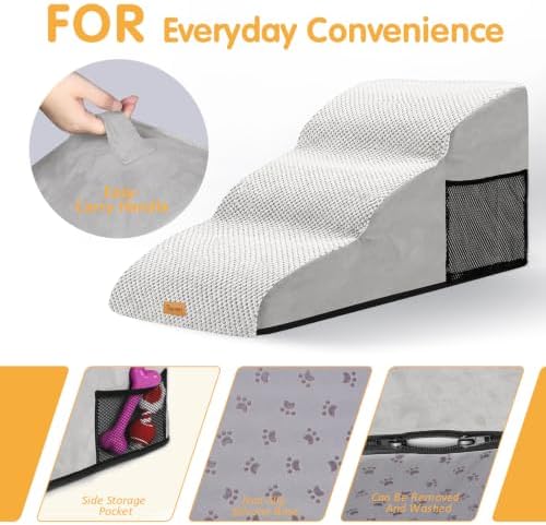 Topmart High Density Extended Foam Dog Ramp&Steps 3 Tiers,15.7" High - Image 4