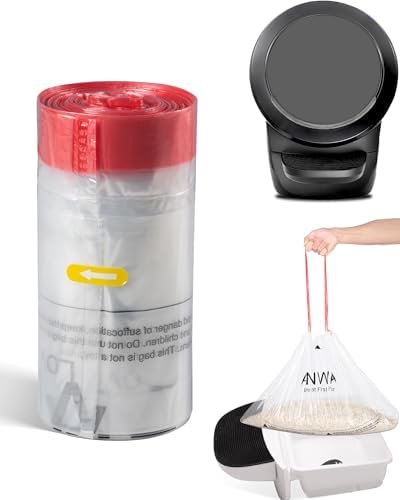 ANWA 25 Count Litter Box Robot 4/5/5 Pro/EVO Waste Bags, Clear by ANWA