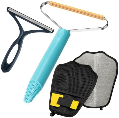 3-Pack Pet Hair Remover Carpet Rake, Dog Cat Hair Remover, Carpet Scraper by ACUDSA