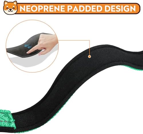 Reflective Dog Collar, Adjustable Soft Neoprene Padded,Grass Green,L - Image 4