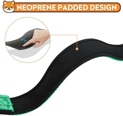 Reflective Dog Collar, Adjustable Soft Neoprene Padded,Grass Green,L - Image 4