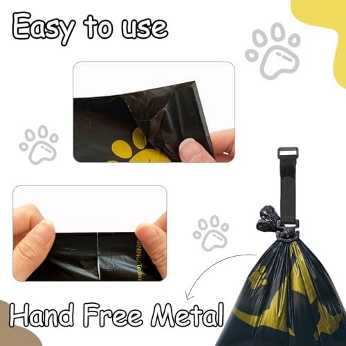 Metal Dog Poop Bag Holder 2-Pack w/Leash Clip|Durable Scratch-Resistant Aluminum|30 Bags+6 Accessories（Blue） - Image 5