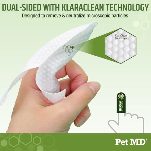 Pet MD Dog Ear Finger Wipes - with Eucalyptus & Aloe Vera for Dogs - 50 ct - Image 5