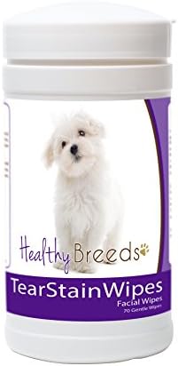Healthy Breeds Maltese Tear Stain Wipes 70 Count by HealthyBreeds