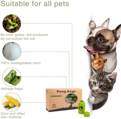 Dog Poop Bags Rolls with Dispenser - Leak Proof - 540 Count Unscented - Image 6