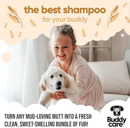 Oatmeal Dog Shampoo by Buddycare | Shampoo for Dogs with Irritated Skin | Relieving and Rehydrating | with Aloe Vera and Pro Vitamin B5 (50.72oz) - Image 7