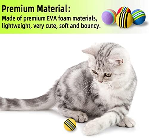 12 Pack Foam Cat Soccer Balls - Soft, Quiet, Interactive Toys for Kitten, Dog, Puppy - Indoor Activity Play, Chase, Training, Chewing - Image 3