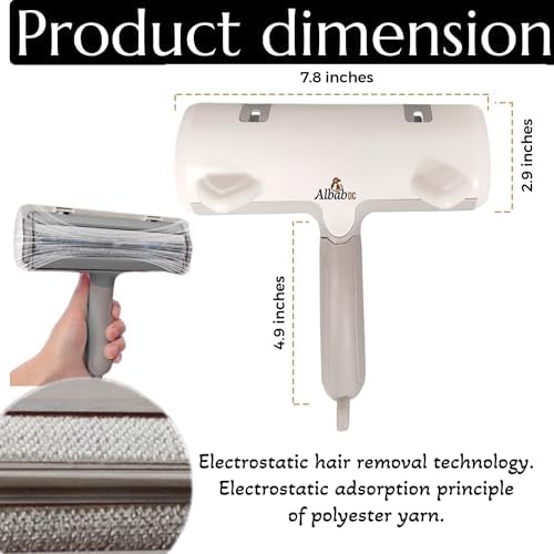 Pet Hair Remover – Reusable Lint Roller – Clean Couch, Furniture, Clothes, Carpet, Bed. Cat Hair Remover Dog Hair Remover Fur Removal Tool No Sticky Tape or Adhesive Needed. (White Grey) - Image 3