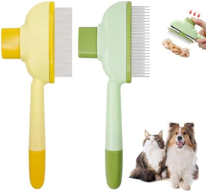 2 PCS Flea Comb for Cats Dogs Brush for Shedding Pet Hair Removal Comb with Long & Short Stainless Steel Teeth for Deshedding by Unknown
