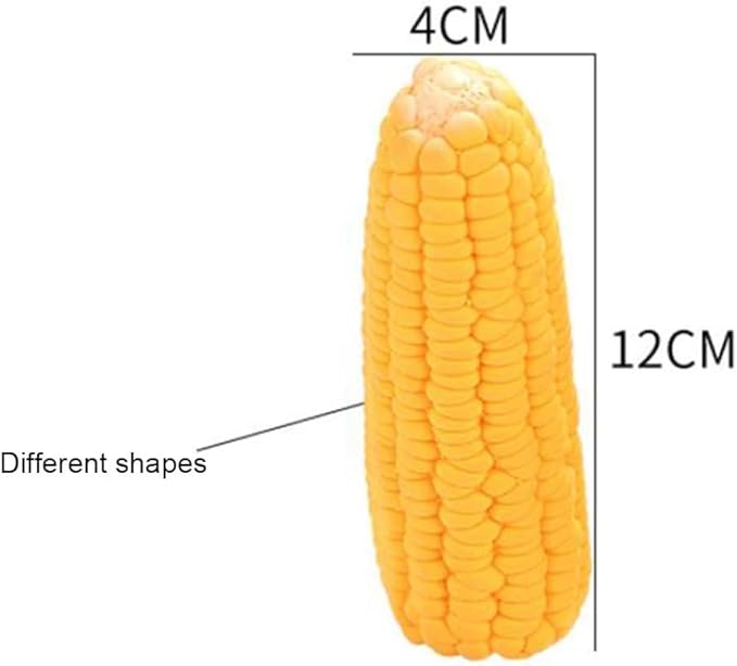 BWESOO Yellow Pet Dog Puppy Latex Corn Shape Squeaky Bite-Resistant Interactive Play Chew Toy Pet Supplies Dog Toy Corn Squeak Toys