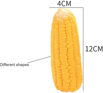 BWESOO Yellow Pet Dog Puppy Latex Corn Shape Squeaky Bite-Resistant Interactive Play Chew Toy Pet Supplies Dog Toy Corn Squeak Toys