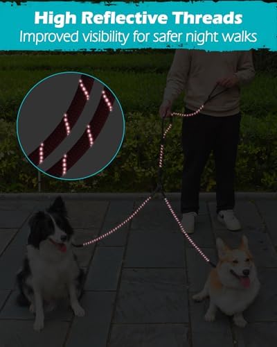PetBonus Rope Double Dog Leash, No Tangle Dual Leash for Walking Two Dogs - Image 6