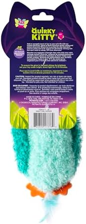 Quirky Kitty Glowing Forest Night Owl Kicker Catnip Cat Toy, Pounce Play - Image 3