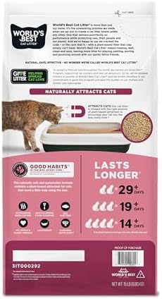 World's Best Cat Litter, Good Habits Cat Attract Litter, Unscented, 15 lb - Image 2