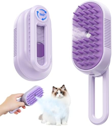 SILVLF Cat Steam Brush, Foldable Handle for Cats and Dogs,Anti-Static by Unknown