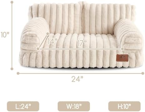 Hollypet Small Dog Large Cat Bed Puppy Couch Beds for Pets up to 25 lbs - Image 3