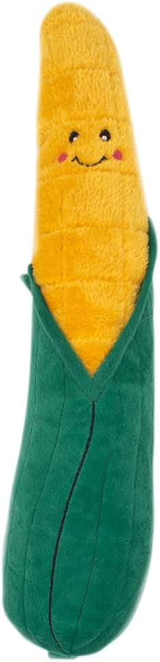 ZippyPaws Jigglerz - Dog Squeaky Toys to Keep Them Busy, Funny Food Plush for Small, Medium, & Large Dogs, Cute Stuffed Puppy Toy, Pet Products, Gift for All Breeds, Interactive Squeaker - Corn