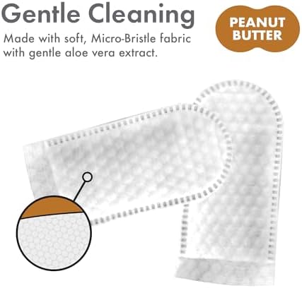 Petkin Fingertip Tooth Wipes for Dogs and Cats, 100 Finger Wipes - Slip-On, Snug Fit, Micro-Bristle Fabric - Cleans Teeth, Gums, Plaque & Tartar - Convenient, Ideal for Home and Travel - Peanut Butter - Image 6