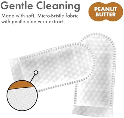 Petkin Fingertip Tooth Wipes for Dogs and Cats, 100 Finger Wipes - Slip-On, Snug Fit, Micro-Bristle Fabric - Cleans Teeth, Gums, Plaque & Tartar - Convenient, Ideal for Home and Travel - Peanut Butter - Image 6