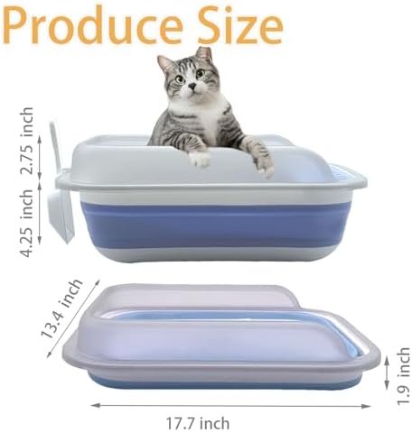 Collapsible Kitten Litter Box Low Entry Small Cat Litter Box L - Image 2