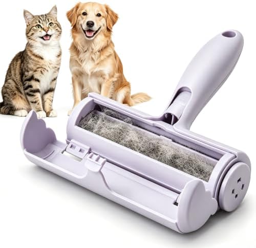 kissleaf Reusable Lint Roller, Portable, for Pet Hair on Car, Light Purple by kisslaef