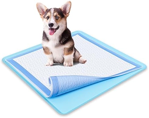 Dog Pee Pad Holder - Fits Up to 24” x 24” Pee Pad - 1 Pack - Sky Blue by Skywin