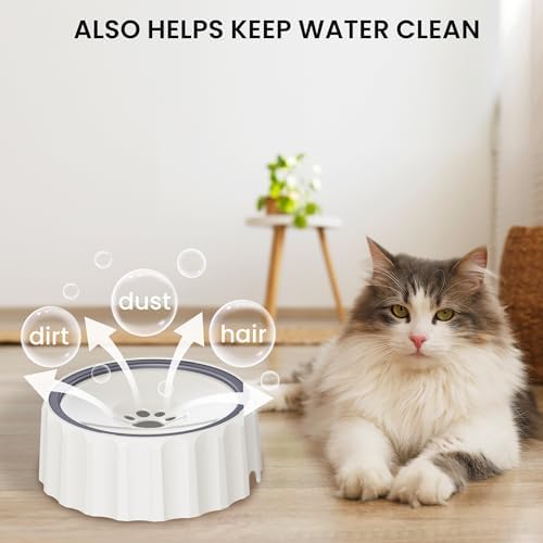 Dog Water Bowl No Spill 70oz/2L Large Capacity Dispenser Non Slip No Splash Bowl Pet Slow Feeder No Drip Dog Water Bowl on Vehicle Slow Water Bowl for Dogs and Cats - Image 6