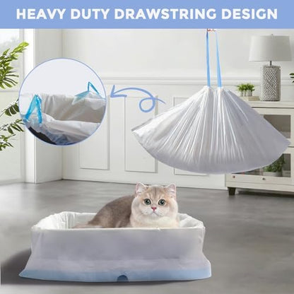 Jumbo Cat Litter Box Liner Bags for Standard Litter Boxes,10 count,36" x 18",Extra Thick and Scratch-resistant,Heavy Duty Cat Litter liners - Image 5