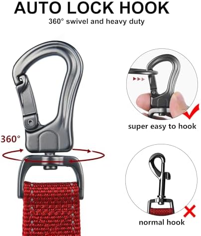 Twoear 6FT 1IN Heavy Duty Dog Leash for Large Dogs with 2 Padded Handles - Image 3