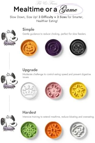 LE TAUCI Dog Bowls Slow Feeder Ceramic, 1.5 Cup Slow Feeding Bowl for Small and Medium Breed, Puzzle Dog Food Bowl for Fast Eater, Crown Silver - Image 7