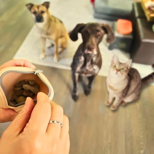 Pawtria BPA free Silicone Dog Treat Pouch, Matte Blue - Image 5