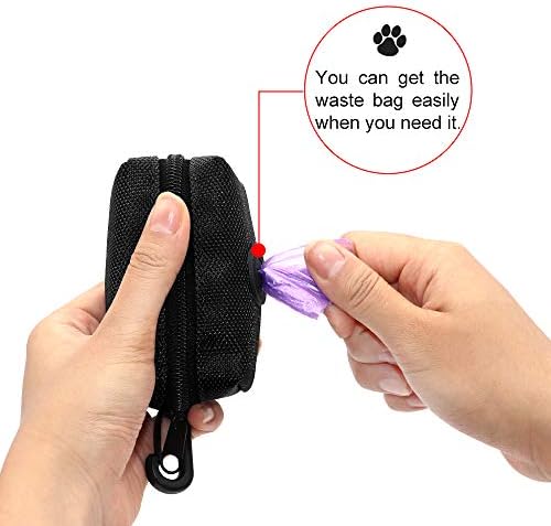 SLOSN 3 Pack Pet Waste Bag Dispenser with Zippered Portable Dog Poop Bag Holder, Great Accessory for Walking, Running with Dog (RoseRed Green Black) - Image 3