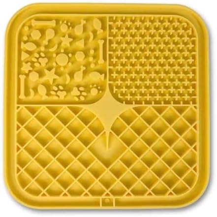 Calming Treat Mat for Dogs and Cats, Anti-Anxiety Slow Feeder with Strong Suction Cups, Silicone Licking Pad for Bathing, Grooming and Training, Enrichment and Stress Relief by Unknown