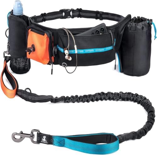 SparklyPets Hands Free Dog Leash, Medium & Large Breeds (Orange,1 Dog) by SparklyPets