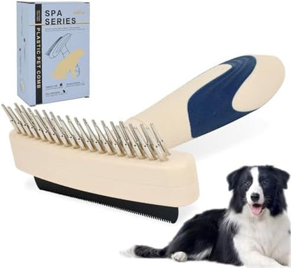2-in-1 Pet Deshedding&Undercoat Rake Comb for Dogs and Cats by Histotree