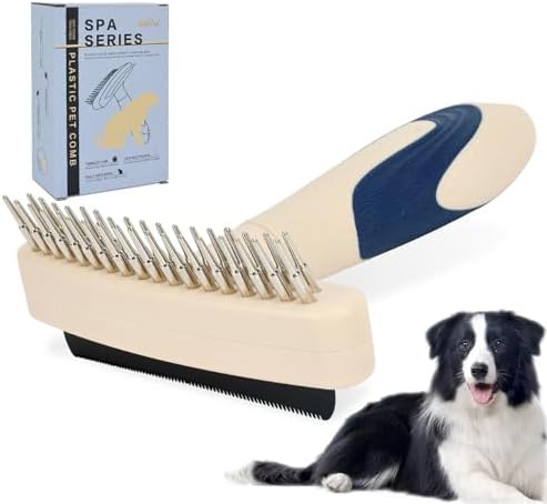 2-in-1 Pet Deshedding&Undercoat Rake Comb for Dogs and Cats by Histotree