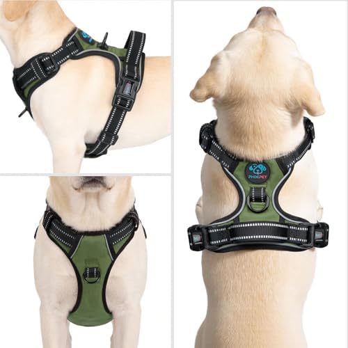 PHOEPET No Pull Dog Harness with Handle Reflective Padded Vest - Image 2