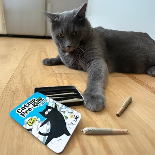 LIT LABS Catnip Toy - 10 Organic Pre-Roll Joints for Extra Purr - Funny Cat Toy for Indoor Cats with Existential Dread - Image 7