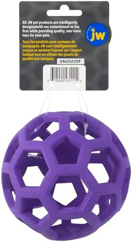 JW Pet HOL-ee Roller, Natural Rubber, Medium 4.5in, Colors May Vary - Image 2