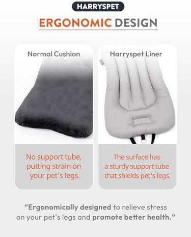 Easy Wash Dog Stroller Mat, Durable Orthopedic Pet Stroller Cushion for Dogs & Cats, Ergonomic Pad for Pet Cart, Ideal Accessories & Pads for Comfortable Rides (Coral Pink, XS) - Image 3