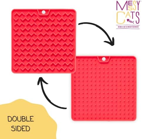 Messy Mutts and Cats Reversible Lick Mat, 5.5 Inch, Slow Feeder, Watermelon - Image 2