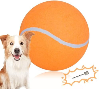 Banfeng Big Tennis Ball for Dogs, Giant Dog Tennis Ball Toy Large Outdoor Sports Gift for Small Medium Large Dog (Orange, 9.5 inch) by Banfeng